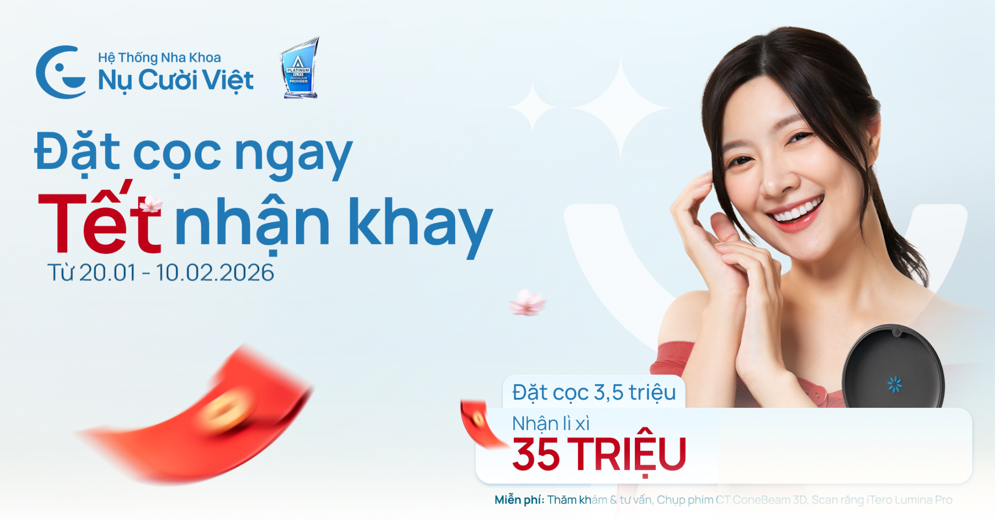 ưu đãi đặc cọc niềng răng invisalign tết bính ngọ