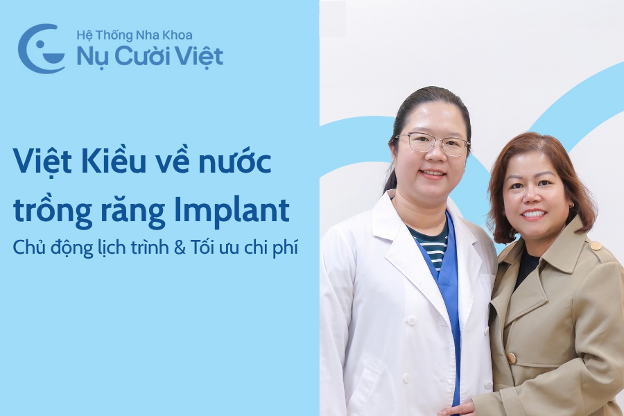 Nụ Cười Việt - Việt Kiều Về Việt Nam trồng răng Implant : 2 phương án giúp chủ động thời gian, an toàn, tiết kiệm chi phí